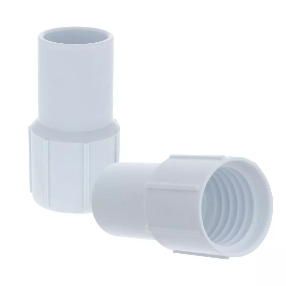 1-1/4" Pool Hose Cuff, 2 Pack - Swimming Pool Replacement Cuff for Spiral-Wound Vacuum Hoses - Threaded Cuff, Repair Hose Ends