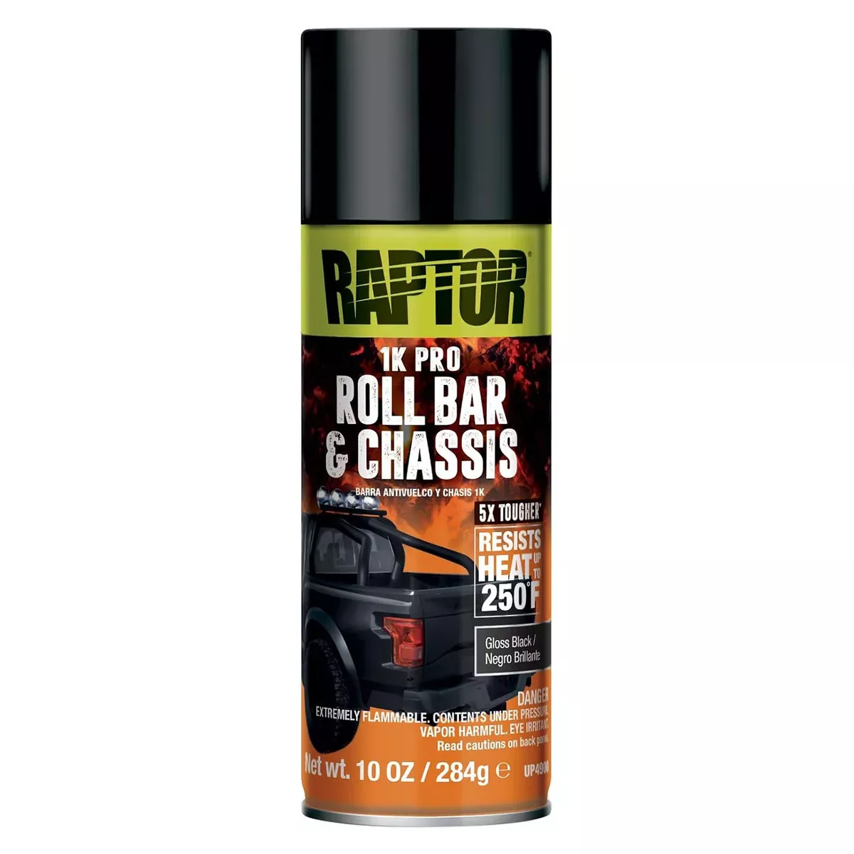 1K Roll Bar & Chassis, Automotive Spray Paint, Professional Grade, Durable Finish, Easy-To-Use, Satin Black