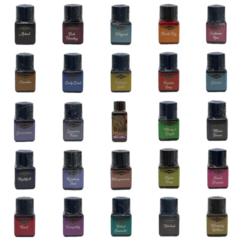 *Clearance* Diamine Purple Edition Inks – Complete Line 25 Bottles (12ml & 30ml – Unboxed)