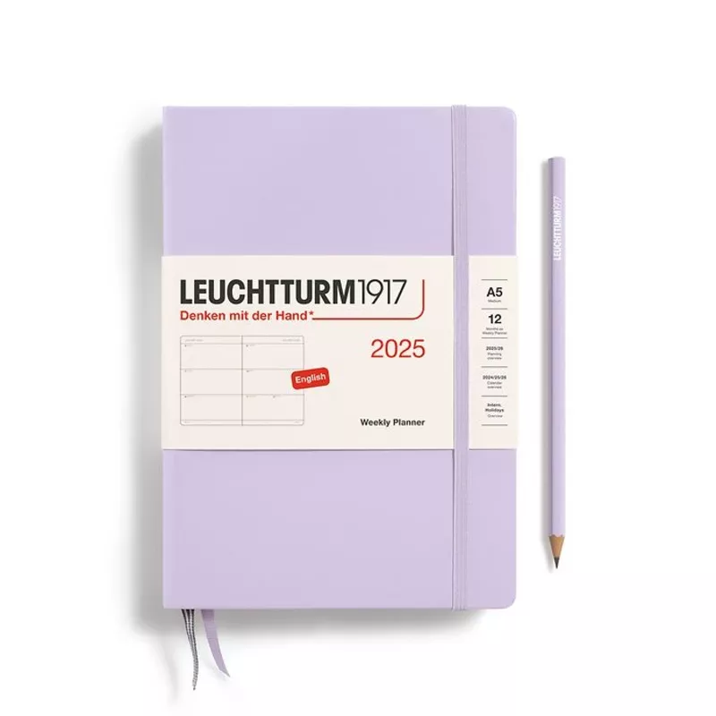 *Clearance* Leuchtturm1917 – 2025 Weekly Planner Hardcover (A5) – Lilac (Current Year)