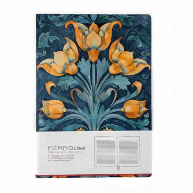 *Clearance* MEMMO Lined Notebook Gaia A5, Flora