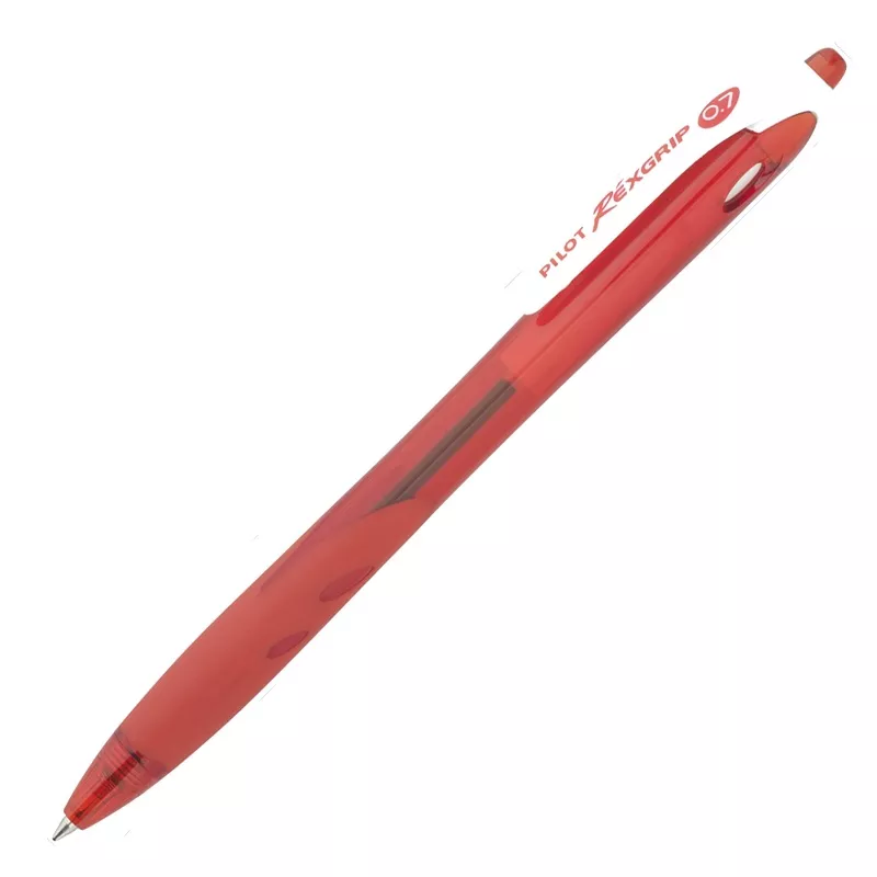 *Clearance* Pilot Rexgrip Retractable Ballpoint Pen – Red 12 Pack