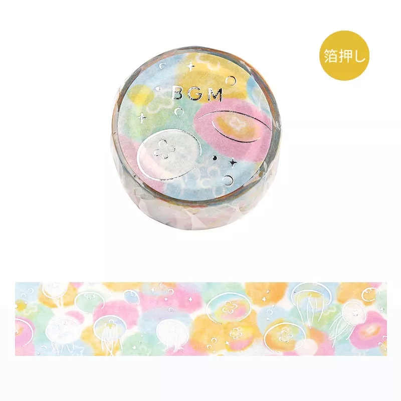 (DC) BGM Foil Stamping Masking Tape: Dreamy Scenery – Jellyfish