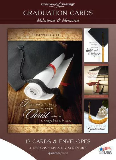 Graduation Boxed Cards: Milestones and Memories (KJV, 12 Assorted Greeting Cards)