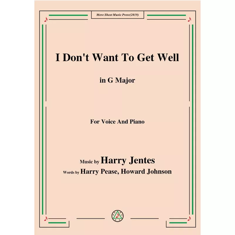 Harry Jentes-I Don’t Want To Get Well