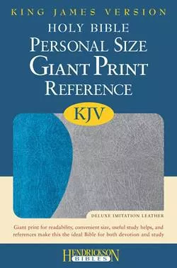 KJV Personal Size Giant Print Reference Bible, Blue/Grey Imitation Leather