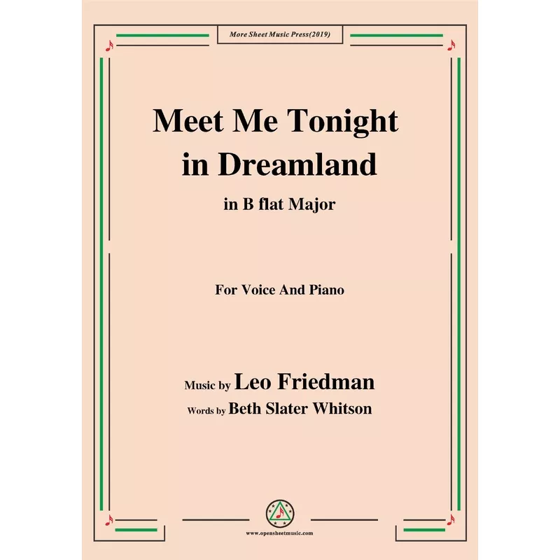 Leo Friedman-Meet Me Tonight in Dreamland