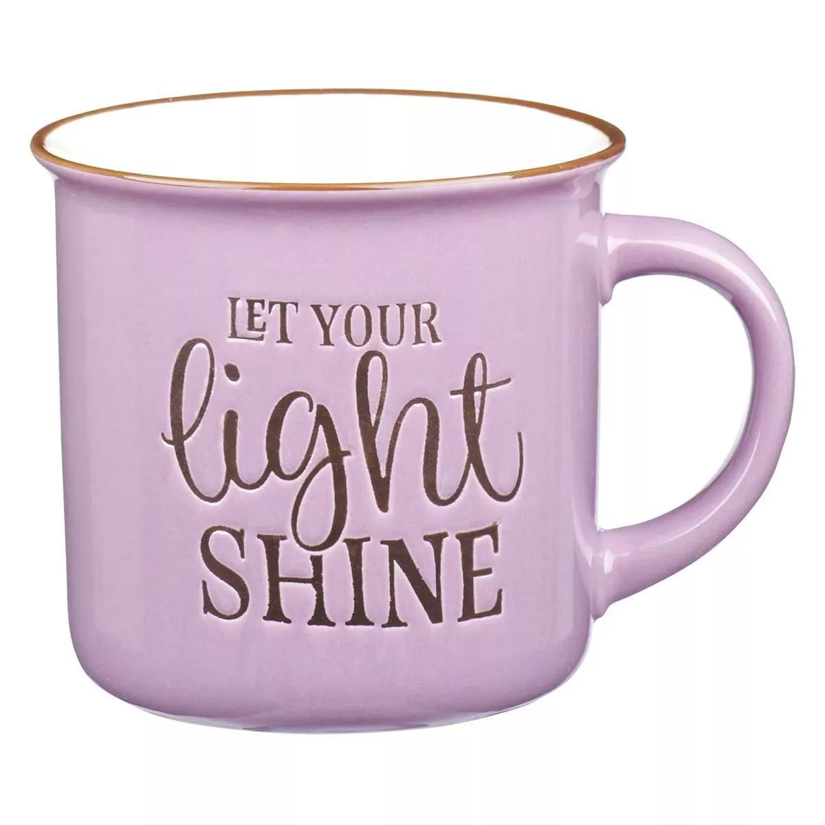 Let Your Light Shine Lavender Camp-style Coffee Mug – Matthew 5:16