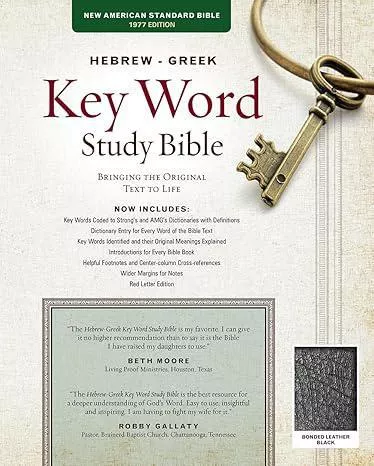 NASB Hebrew-Greek Key Word Study Bible, Black Bonded Leather with Thumb Indexing