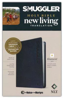 NLT Bible Smuggler Bible, charcoal gray imitation leather