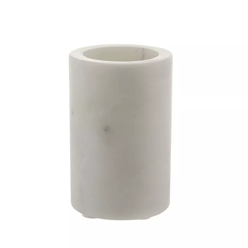 White Marble Bathroom Tumbler 11x7cm