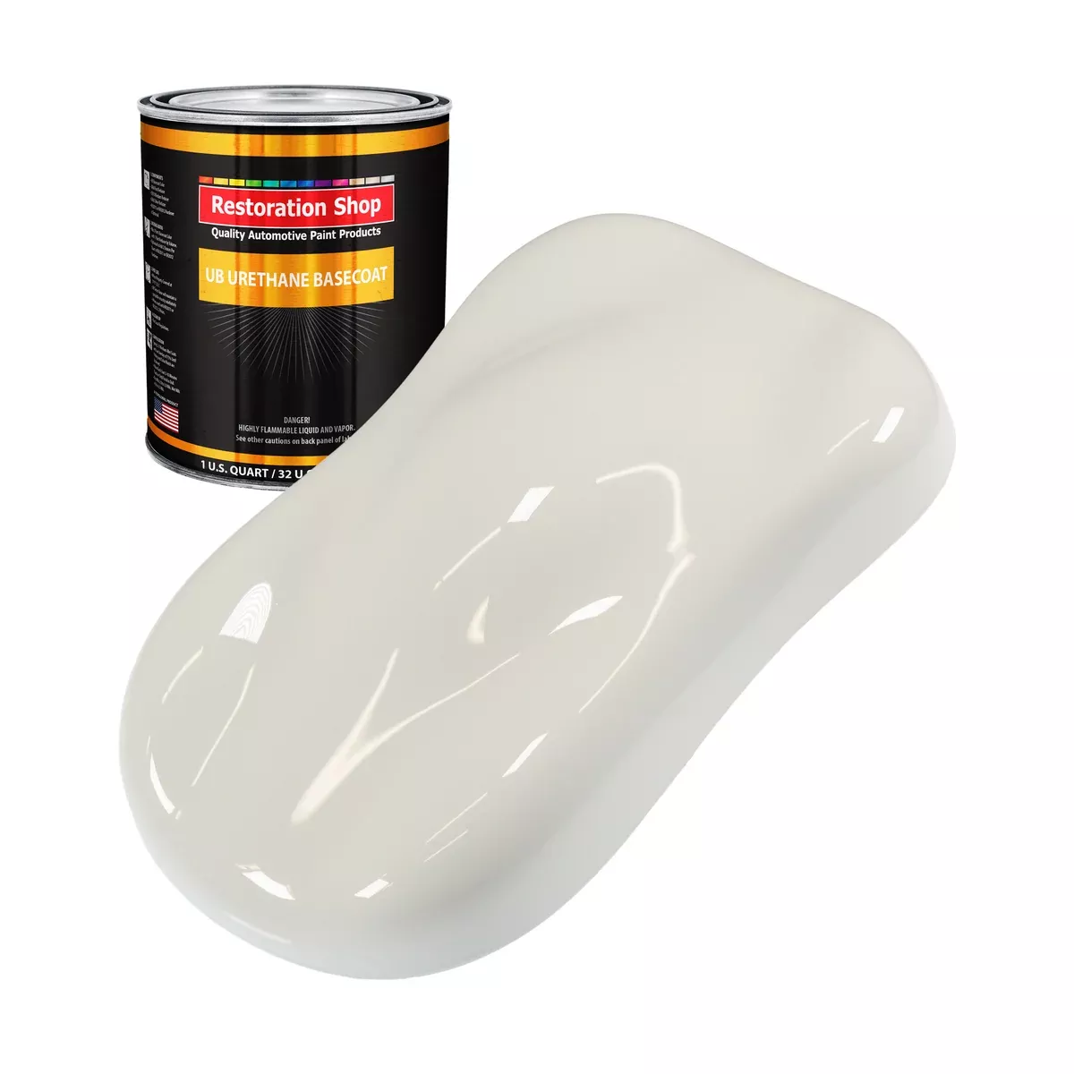 Wispy White - Urethane Basecoat Auto Paint - Quart Paint Color Only - Professional High Gloss Automotive, Car, Truck Coating