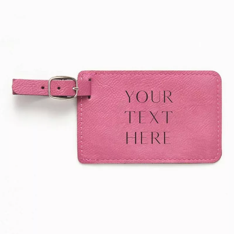 Your Text Here Pink Luggage Tag