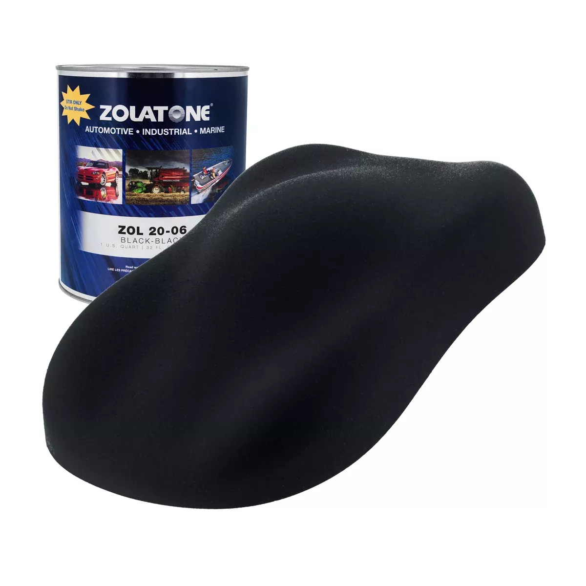 Z-TONE Black on Black - Multi-Tone Spatter Finish Quart Size - Formerly Zolatone