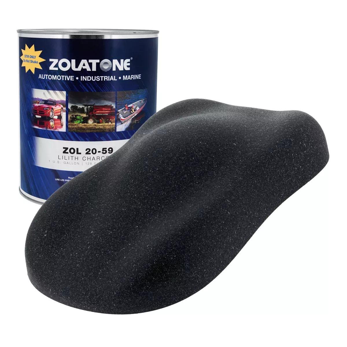 Z-TONE Lilith Charcoal -Multi-Tone Spatter Finish Quart Size - Formerly Zolatone