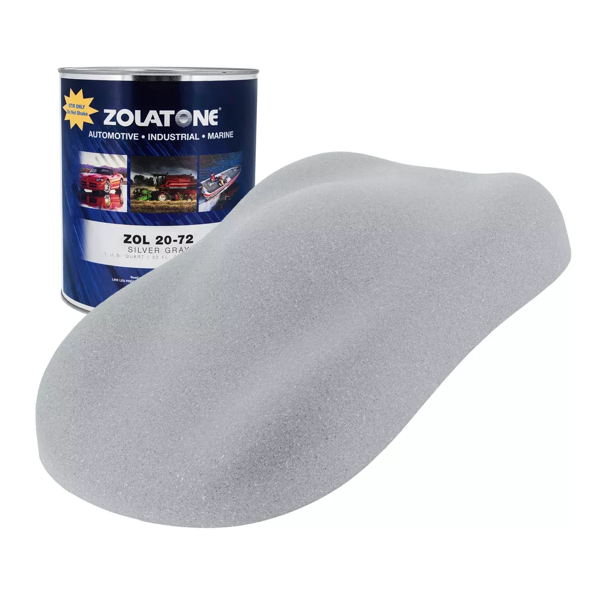 Z-TONE Silver Gray- Multi-Tone Spatter Finish Quart Size - Formerly Zolatone